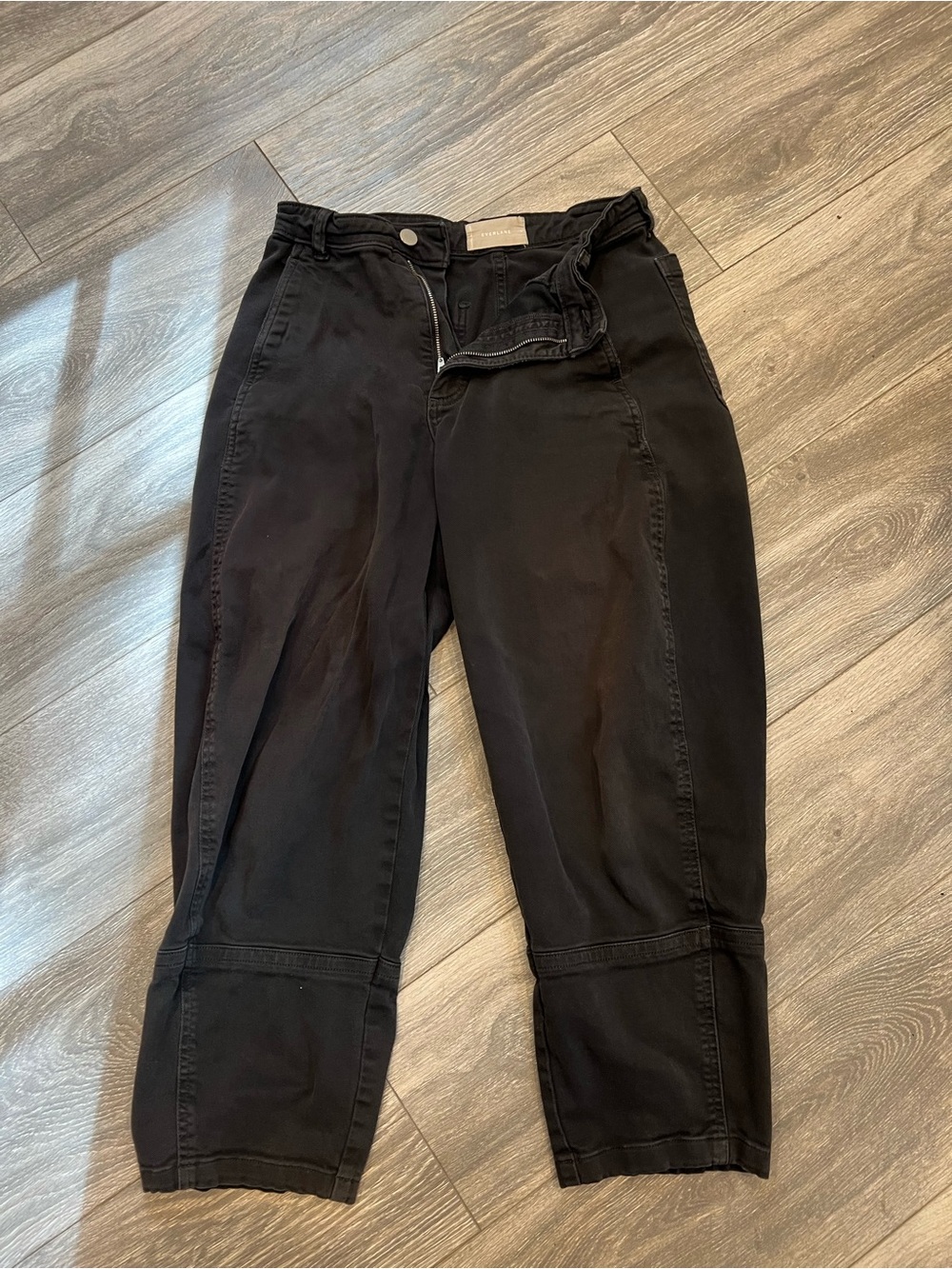 Everlane Black Cropped High-Rise Jeans